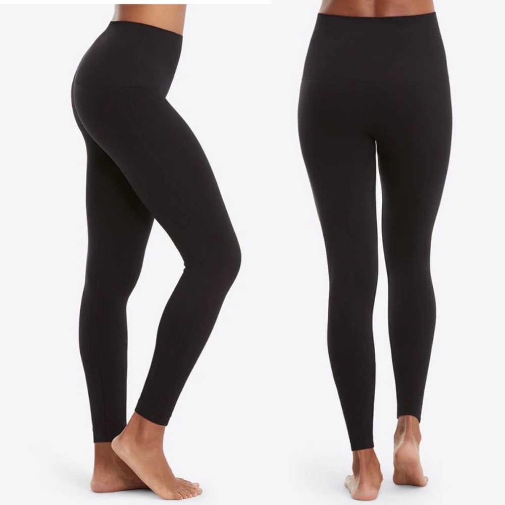 SPANX LOOK AT ME NOW SEAMLESS LEGGINGS #FL3515 Black Sz L